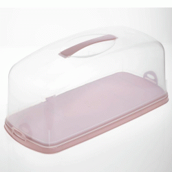 Ψωμιέρα / τουρτιέρα Deilee σε ροζ χρώμα διαστάσεων 38,2x17,5x14,5cm Ψωμιέρα / τουρτιέρα Deilee σε ροζ χρώμα διαστάσεων 38,2x17,5x14,5cm