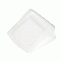 Φαγητοδοχείο τρίγωνο γραβιέρας διάφανο διαστάσεων 13,5x13,5x7,5cm Φαγητοδοχείο τρίγωνο γραβιέρας διάφανο διαστάσεων 13,5x13,5x7,5cm