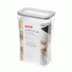 Δοχείο ξηράς τροφής ορθογώνιο διάφανο χωρητικότητας 2,1lt διαστάσεων 22x15x9,5cm Smart & Lumi Δοχείο ξηράς τροφής ορθογώνιο διάφανο χωρητικότητας 2,1lt διαστάσεων 22x15x9,5cm Smart & Lumi
