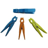 Μανταλάκια χρωματιστά πλαστικά μεγάλα σε πακέτο 24 τεμαχίων