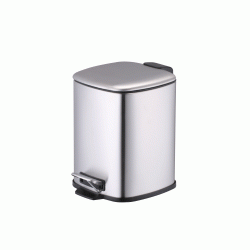Κάδος τετράγωνος soft close σε χρώμα ασημί χωρητικότητας 6lt Κάδος τετράγωνος soft close σε χρώμα ασημί χωρητικότητας 6lt