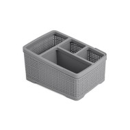 Καλαθάκι Okay Organizer large διαστάσεων 19.2x14.4x10.3cm σε γκρι χρώμα Καλαθάκι Okay Organizer large διαστάσεων 19.2x14.4x10.3cm σε γκρι χρώμα