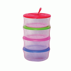 Σετ 4 τεμάχια φαγητοδοχεία στρόγγυλα σε δίχτυ σε διάφορα χρώματα χωρητικότητας 1lt Σετ 4 τεμάχια φαγητοδοχεία στρόγγυλα σε δίχτυ σε διάφορα χρώματα χωρητικότητας 1lt