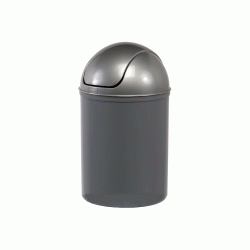 Κάδος απορριμμάτων πλαστικός σε γκρι χρώμα χωρητικότητας 17lt διαστάσεων 29x29x50,5cm