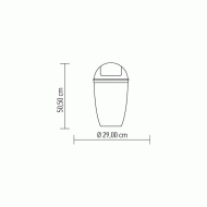 Κάδος απορριμμάτων πλαστικός σε γκρι χρώμα χωρητικότητας 17lt διαστάσεων 29x29x50,5cm Κάδος απορριμμάτων πλαστικός σε γκρι χρώμα χωρητικότητας 17lt διαστάσεων 29x29x50,5cm