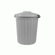Πλαστικός κάδος απορριμμάτων χωρητικότητας 60lt σε γκρι χρώμα