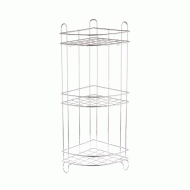 Γωνιακή επιτοίχια ραφιέρα μπάνιου μεταλλική με 3 ράφια διαστάσεων 20x20x60cm Γωνιακή επιτοίχια ραφιέρα μπάνιου μεταλλική με 3 ράφια διαστάσεων 20x20x60cm