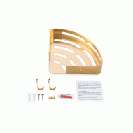 Θήκη οργάνωσης επιτοίχια μεταλλική χρυσή για το μπάνιο