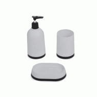 Easy bath σετ αξεσουάρ μπάνιου πλαστικό σε χρώμα λευκό 3 τεμαχίων