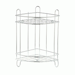 Γωνιακή επιτοίχια ραφιέρα μπάνιου μεταλλική με 2 ράφια