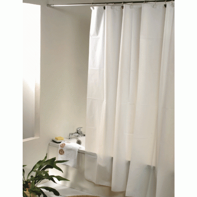 Κουρτίνα μπάνιου σε λευκό χρώμα οικολογική διαστάσεων 180x200cm