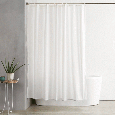 Κουρτίνα μπάνιου σε λευκό χρώμα οικολογική διαστάσεων 180x180cm