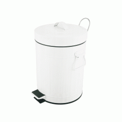 Κάδος απορριμμάτων με πεντάλ Retro χωρητικότητας 5 lt σε χρώμα λευκό Κάδος απορριμμάτων με πεντάλ Retro χωρητικότητας 5 lt σε χρώμα λευκό