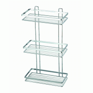 Επιτοίχια ραφιέρα μπάνιου μεταλλική με 3 ράφια