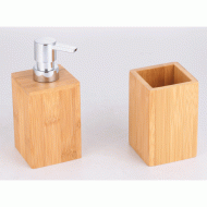 Ποτηροθήκη μπάνιου bamboo διαστάσεων 7x7x11cm Ποτηροθήκη μπάνιου bamboo διαστάσεων 7x7x11cm