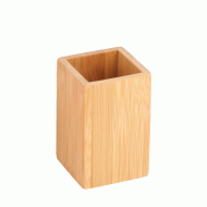 Ποτηροθήκη μπάνιου bamboo διαστάσεων 7x7x11cm Ποτηροθήκη μπάνιου bamboo διαστάσεων 7x7x11cm