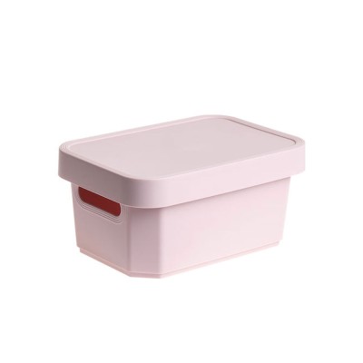 Κουτί Cave χωρητικότητας 17lt με καπάκι και χερούλια σε χρώμα ροζ διαστάσεων 36x27.5x21.5cm