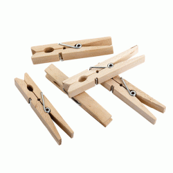 Μανταλάκια ξύλινα σετ των 24 τεμαχίων