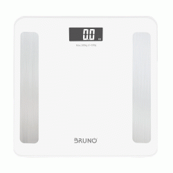 Smart ψηφιακή ζυγαριά μπάνιου με λιπομετρητή BRUNO BRN-0058 έως 180kg λευκή