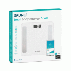 Smart ψηφιακή ζυγαριά μπάνιου με λιπομετρητή BRUNO BRN-0058 έως 180kg λευκή