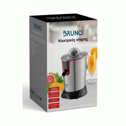 Ηλεκτρικός στίφτης BRUNO συνεχούς ροής ισχύος 600W σε χρώμα inox-μαύρο με 2 αποσπώμενους κώνους
