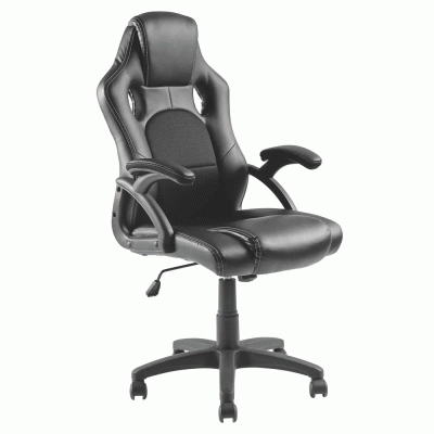 Καρέκλα γραφείου ρυθμιζόμενη με υποβραχιόνια BRATECK σε μαύρο χρώμα