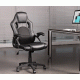 Καρέκλα γραφείου ρυθμιζόμενη με υποβραχιόνια BRATECK σε μαύρο χρώμα