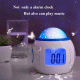 Επιτραπέζιο ρολόι AK234 με προβολέα & μουσική, ξυπνητήρι σε χρώμα λευκό-μπλε