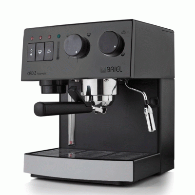 Μηχανή espresso BRIEL ES62A 19 bar μαύρη με αφαιρούμενο δοχείο νερού & ανοξείδωτο boiler