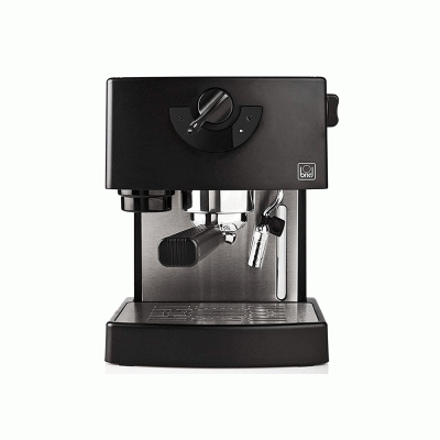 Μηχανή espresso ES74 πίεσης 20 bar σε μαύρο χρώμα σε χρώμα μαύρο με ανοξείδωτο boiler BRIEL 