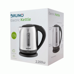 Ηλεκτρικός βραστήρας BRUNO BRN-0029 2200W 1.7t με αφαιρούμενο και πλενόμενο φίλτρο και βάση 360° Ηλεκτρικός βραστήρας BRUNO BRN-0029 2200W 1.7t με αφαιρούμενο και πλενόμενο φίλτρο και βάση 360°