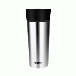 Θερμός BRUNO εργονομικό καπάκι anti-slip χωρητικότητας 360ml σε ασημί χρώμα