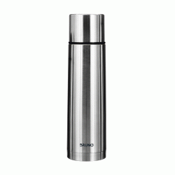 Θερμός BRUNO με καπάκι-κύπελλο anti-slip χωρητικότητας 1000ml σε ασημί χρώμα