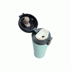 Θερμός BRUNO με κλείδωμα, anti-slip χωρητικότητας 400ml σε γαλάζιο χρώμα από ανοξείδωτο ατσάλι και πλαστικό