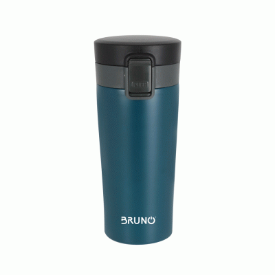 Θερμός BRUNO με κλείδωμα, anti-slip χωρητικότητας 400ml σε μπλε χρώμα από ανοξείδωτο ατσάλι και πλαστικό