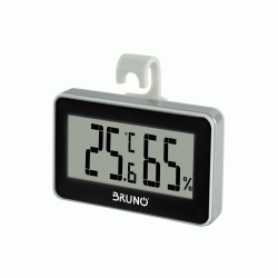 Ψηφιακό θερμόμετρο & υγρασιόμετρο BRUNO °C & °F σε λευκό χρώμα με 3 τρόπους τοποθέτησης 