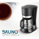 Καφετιέρα φίλτρου 680W για 12 φλυτζάνια χωρητικότητας 1.2L σε μαύρο χρώμα με αυτόματη απενεργοποίηση BRUNO