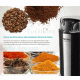 Μύλος άλεσης καφέ 200W σε χρώμα inox-μαύρο με ανοξείδωτες λεπίδες και δοχείο BRUNO