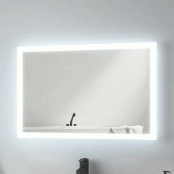 Καθρέφτης μπάνιου LED BRUNO BRN-0099 παραλληλόγραμμος ισχύος 24W διαστάσεων 60x80cm IP67