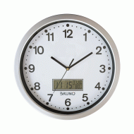 Ρολόι τοίχου BRUNO BRN-0123 με ημερομηνία και θερμοκρασία διαμέτρου 35cm σε λευκό χρώμα