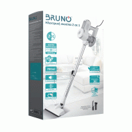 Ηλεκτρική σκούπα BRUNO ισχύος 600W σε χρώμα λευκό-ασημί με κάδο χωρητικότητας 700ml και καλώδιο 7m Ηλεκτρική σκούπα BRUNO ισχύος 600W σε χρώμα λευκό-ασημί με κάδο χωρητικότητας 700ml και καλώδιο 7m