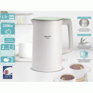 Βραστήρας με διπλό τοίχωμα χωρητικότητας 1.7L Strix 2200W σε λευκό χρώμα BRUNO 