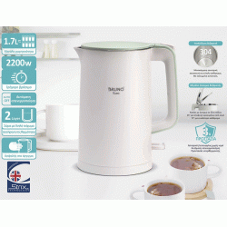 Βραστήρας με διπλό τοίχωμα χωρητικότητας 1.7L Strix 2200W σε λευκό χρώμα BRUNO 