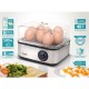 Βραστήρας αυγών 8 θέσεων BRUNO ισχύος 500W ανοξείδωτος με τρία επίπεδα βρασμού