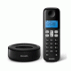 Ασύρματο τηλέφωνο PHILIPS D1611B/34 με ελληνικό μενού σε μαύρο χρώμα και αναγνώριση κλήσεων 