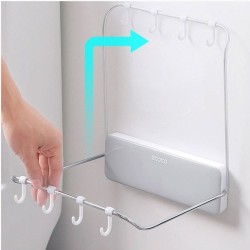 Βάση τοίχου για κουζίνα-μπάνιο διαστάσεων 24x24x7cm σε χρώμα γκρι ECOCO 