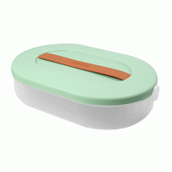 Δοχείο πλαστικό Ecoco σε πράσινο χρώμα διαστάσεων 21.7x34x8cm με χερούλι στο καπάκι