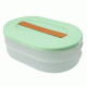 Δοχείο πλαστικό Ecoco 2 επιπέδων σε πράσινο χρώμα διαστάσεων 21.7x 34x11.7cm με χερούλι στο καπάκι