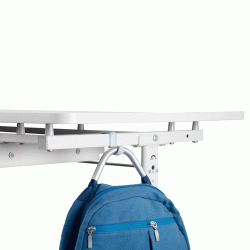 Παιδικό γραφείο BRATECK  ρυθμιζόμενο διαστάσεων 100x60x54~76cm σε λευκό χρώμα