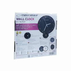 Ρολόι τοίχου Budapest  διαμέτρου 20cm σε λευκό χρώμα ESPERANZA